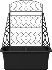 vidaXL Πλέγμα γλάστρας Ανθρακί 58 x 29 x 78 εκ. PP