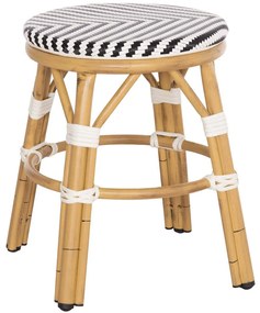 Σκαμπό Chino HM6285.03 Φ36x46cm Black-White