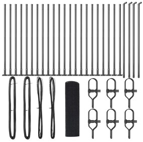 vidaXL Στύλος Περιφράξεων Γκρι