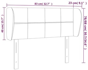 Κεφαλάρι με Πτερύγια Σκούρο Πράσινο 83x23x78/88 εκ. Βελούδινο 3117177