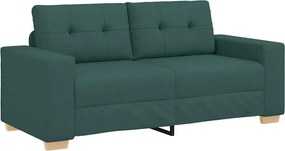 vidaXL Καναπές-Διθέσιος Σκούρο Πράσινο 180x77x82 εκ. Ύφασμα
