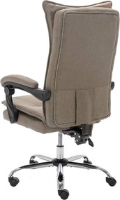 vidaXL Πολυθρόνα Γραφείου Μασάζ  Χρώμα Taupe Υφασμάτινη