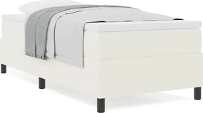 vidaXL Κρεβάτι με ελατήρια Κρέμα και Λευκό 90 x 190 cm