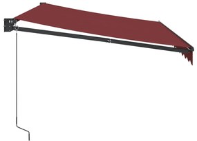 vidaXL Τέντα Πτυσσόμενη Χειροκίνητη Μπορντό 350x250 εκ.