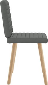 vidaXL Καρέκλες Τραπεζαρίας 2 τεμ Σκ. Γκρι Υφασμάτινες