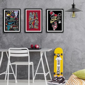Σετ Πόστερ &amp; Κάδρων Just Do It Nike SNK001 21x30cm Εκτύπωση Πόστερ (χωρίς κάδρο)
