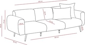 3-Seat Sofa Side - Cream Cream