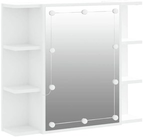 vidaXL Έπιπλο Καθρέπτη με LED Λευκό 70 x 16,5 x 60 εκ.