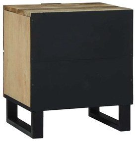 vidaXL Κομοδίνο με συρτάρι Καφέ 40 x 33 x 46 εκ. Μασίφ ξύλο μάνγκο