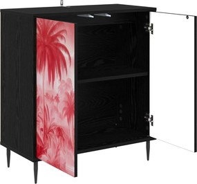 vidaXL Πλαϊνό γραφείο AACHEN Μαύρη Δρυς 69 x 33 x 76 εκ.