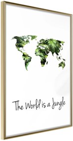 Αφίσα - We Live in a Jungle - 30x45 - Χρυσό - Χωρίς πασπαρτού