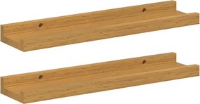 vidaXL Ράφι Τοίχου Επιτοίχιο 2 pcs Μπεζ 40 x 9 x 3 cm