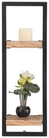 LIZARD Frame Ράφι 25x25x75cm Ακακία Φυσικό/Μετ.Μαύρο