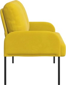 vidaXL Καναπέδες με μαξιλάρι 110cm Κίτρινο Κόντρα πλακέ