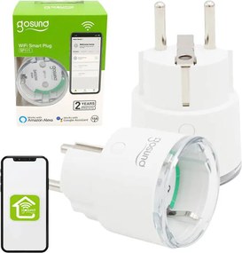 Smart plug WiFi Gosund SP111 3680W 16A, Tuya 2-pack