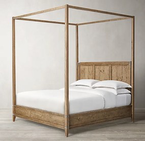 Κρεβάτι με ουρανό μασίφ ξύλο WBE03