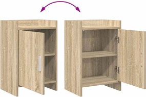 vidaXL Κομοδίνα Sonoma Δρυς 40 x 30 x 60 cm Επεξεργασμένο Ξύλο