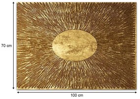 Πίνακας σε καμβά &quot;Golden Sun&quot; Megapap ψηφιακής εκτύπωσης 100x70x3εκ.