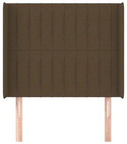 Κεφαλάρι με Πτερύγια Σκούρο Καφέ 93x16x118/128 εκ.Υφασμάτινο 3119803