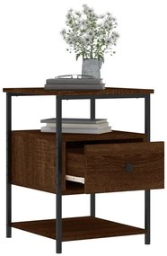 vidaXL Κομοδίνα 2 τεμ. Καφέ Δρυς 40 x 42 x 56 εκ. από Επεξεργ. Ξύλο