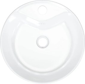 vidaXL Νιπτήρας Στρογγυλός Λευκός 40 x 14,5 εκ. Κεραμικός