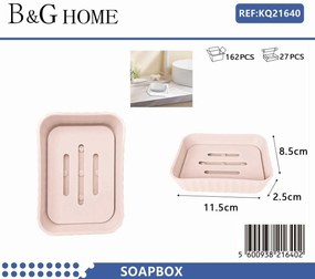 Σαπουνοθήκες μπάνιου πλαστικές - Σετ 9pcs - Light Pink - 21640