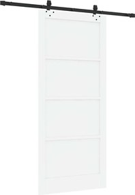 vidaXL Συρόμενη Πόρτα Λευκό και Μαύρο 93 x 211 εκ.