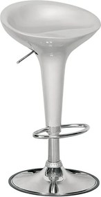 DISCO Σκαμπό BAR, Βάση Χρώμιο, ABS Silver, Ύψος Ρυθμιζόμενο, Περιστρεφόμενο   2τμχ