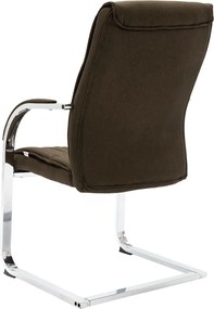 vidaXL Καρέκλα Γραφείου «Πρόβολος» Καφέ Υφασμάτινη