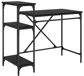 vidaXL Γραφείο Μαύρη Οξυά 105 x 50 x 90 cm Επεξεργασμένο ξύλο
