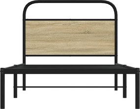 vidaXL Πλαίσιο Κρεβ. Χωρ. Στρώμα Sonoma Δρυς 90x200 εκ. Επεξ. Ξύλο