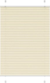 vidaXL Πλισέ περσίδα Κρέμα 100x150 cm Πλάτος υφάσματος 99,4 cm