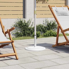 vidaXL Βάση Ομπρέλας Λευκή 45 x 45 x 30 εκ. από Χυτοσίδηρο