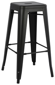 ΣΚΑΜΠΟ ΜΠΑΡ ΜΕΤΑΛΛΙΚΟ MELITA-PRO HM8642.42 ΣΕ ΜΑΥΡΟ ΜΑΤ 43x43x78Υεκ. (1 Τεμμάχια)