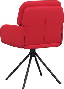 vidaXL Γυριστές καρέκλες φαγητού 2 pcs Τεχνητό Δέρμα Κόκκινο