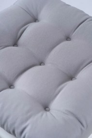 Stewehome Μαξιλάρι καρέκλας λευκό με 9 ραφές και κορδόνια δέσιμου 42x42 cm