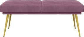 vidaXL Διπλή Επίστρωση Πάγκος Μοβ 120 x 45 x 46 εκ Βελούδο
