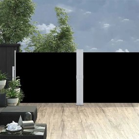 vidaXL Σκίαστρο Πλαϊνό Συρόμενο Βεράντας Μαύρο 140 x 1200 εκ.