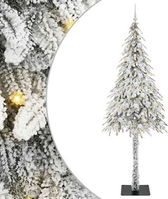 vidaXL Χριστουγεννιάτικο Δέντρο με 300 LED Λευκό 210 cm ΠΕ και Ατσάλι