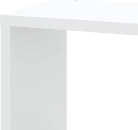vidaXL Γωνιακή Ραφιέρα Τοίχου Λευκή 45x45x147 εκ. από Επεξ. Ξύλο