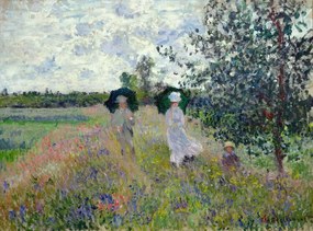 Αναπαραγωγή Promenade near Argenteuil (1873), Claude Monet