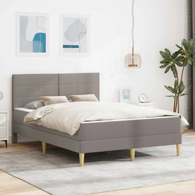 vidaXL Σκελετός Κρεβατιού Taupe 140 x 200 cm Πολυεστέρας