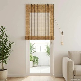 vidaXL Ρόλερ (στόρι) Καφέ 80 x 220 cm Καλάμι