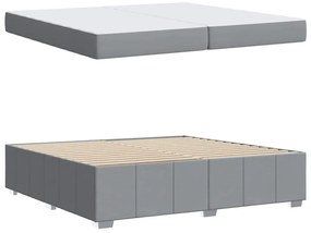 vidaXL Σκελετός Κρεβατιού Ανοιχτό γκρι 200 x 200 cm ύφασμα