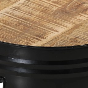 Τραπέζια Μπαρ Σχήμα Ντραμς 3Τεμ. από Μασίφ Ακατ. Ξύλο Μάνγκο - Καφέ