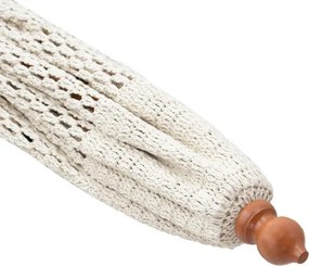 Ομπρέλα Brilie pakoworld ξύλο-μακραμέ Φ2.70x2.60 m εκρού