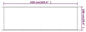 vidaXL Τέντα Κάθετη Taupe 100 x 420 εκ. από Ύφασμα Oxford