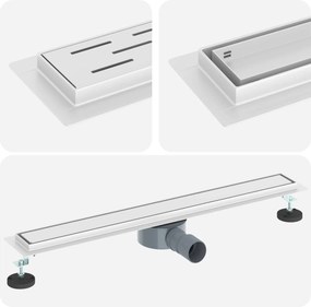 vidaXL Σιφόνι ντους 2-σε-1 με 360° σιφόνι Ασημί 70 cm