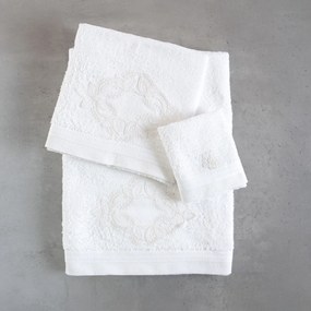 Πετσέτες Μπάνιου (Σετ 3τμχ) Rythmos Agnes 500gsm Λευκό