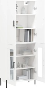 vidaXL Ντουλάπι Λευκό 69,5x34x180 εκ. από Επεξεργασμένο Ξύλο